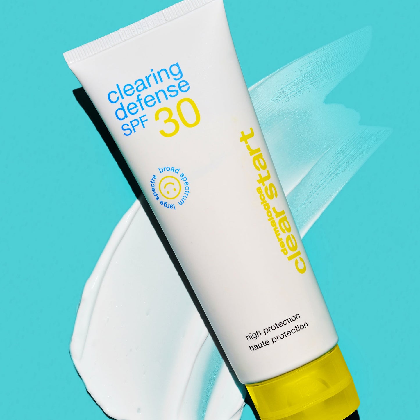 Clearing Defense SPF 30 bottle with swatch 